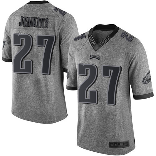 Men NFL Philadelphia Eagles #27 Malcolm Jenkins Limited Gray Gridiron Football->philadelphia eagles->NFL Jersey